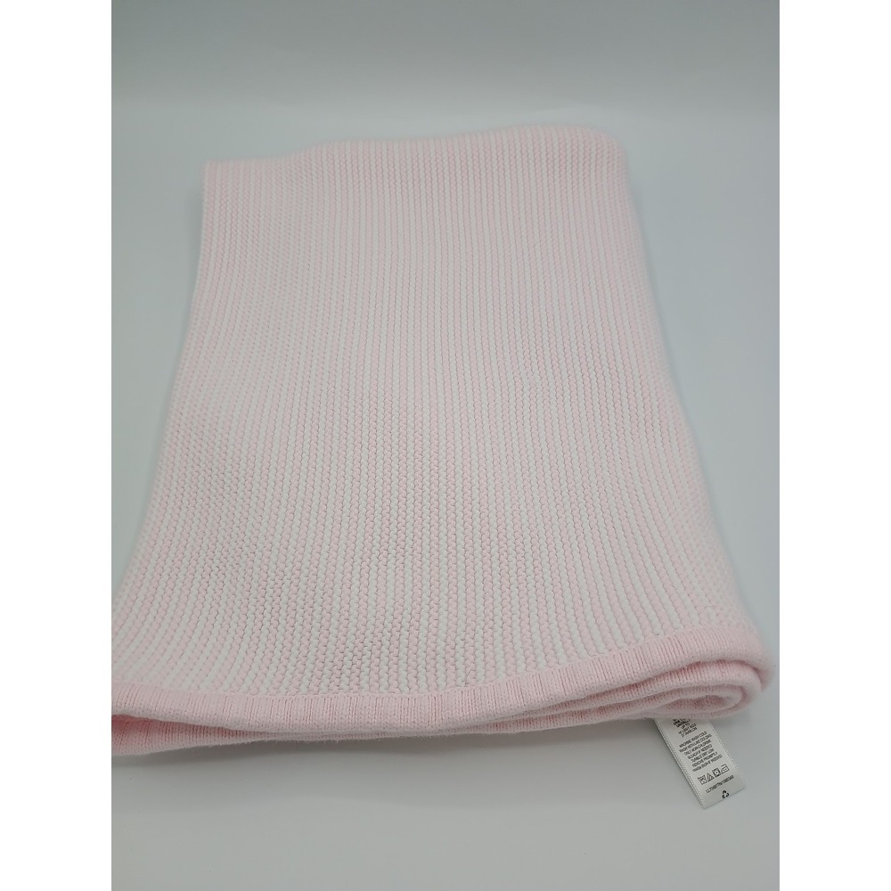 39x29" Little Me PINK Textured Cable Knit Thermal Receiving Baby Blanket B6